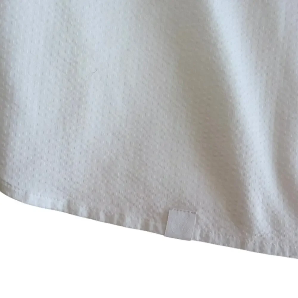 Lululemon All Days Shirt White Seersucker Plus Size 16 Maternity Oversized Loose